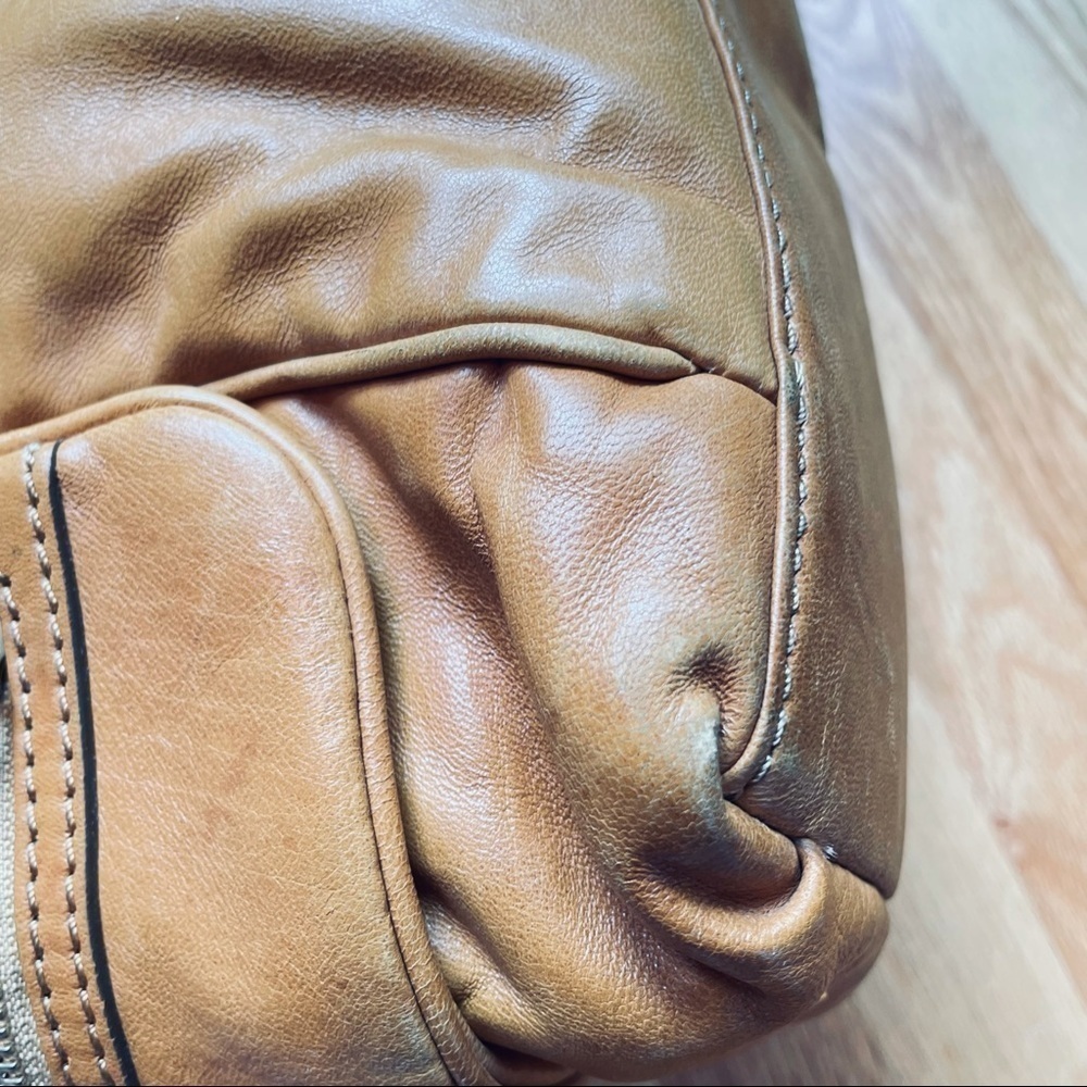 Michael Kors purse leather caramel shoulder bag super funky festival hip - Picture 4 of 16